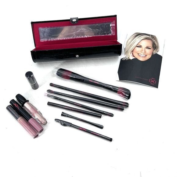 Your Best Friend Hello Gorgeous Natural Bristle 5 Brush Makeup Set With Case - Picture 1 of 6